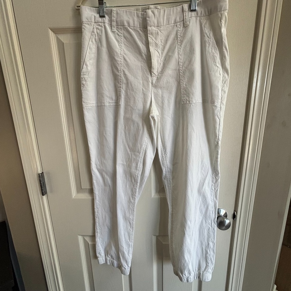 Frank & Eileen Jameson Womens White Utility Cargo‎ Beach Jogger Pants Size 12
